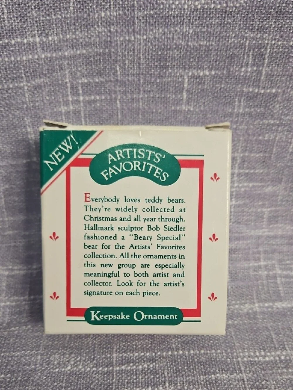 Hallmark White and Green Keepsake Ornament Box